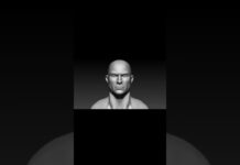 Male head sculpt in Zbrush#blender #blender3d #zbrush #3dmodel #anatomy #blendertutorial #malehead