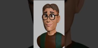 Zbrush turntable character (Adventurer) 🤓 #shorts #zbrush #3d