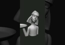 Girl #3d #zbrush #3dprinting #3dmodel #3dprint #3dart