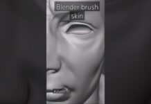blender brush skin v.2 #3d #shortvideo #artstation #blender #blender3d #shorys #zbrush #shorts