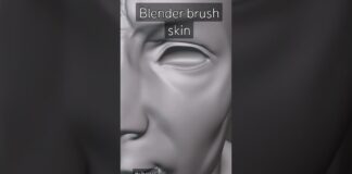 blender brush skin v.2 #3d #shortvideo #artstation #blender #blender3d #shorys #zbrush #shorts
