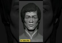 Bruce Lee ✏️🖌️ #zbrush #anatomy #shorts #brucelee