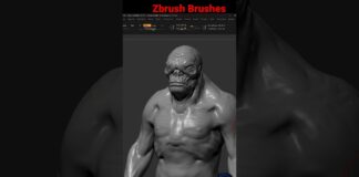 Zbrush Brushes #sculpture #3d #art #creature #character