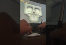 Cráneo calavera modelado en Zbrush #zbrush #digitalart #art #3dart #modeling