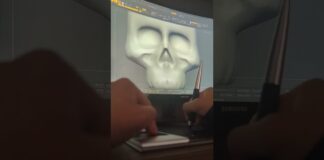 Cráneo calavera modelado en Zbrush #zbrush #digitalart #art #3dart #modeling