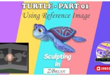 Sculpting Stylized Turtle in Zbrush – PART 01 ( Using Reference Image) /Beginners / Tips & Tricks