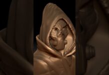 Кибер – ниндзя 🥷 #zbrush #zbrushart