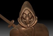 Кибер – ниндзя 🥷 #zbrush #zbrushart #zbrushmodel