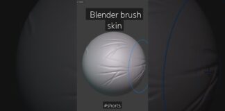 Blender brush skin v.4 #3d #shortvideo #artstation #blender #blender3d #zbrush #shortd