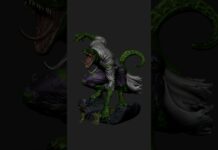 3D animation lizard design in zbrush #shorts @M63Tech