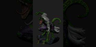 3D animation lizard design in zbrush #shorts @M63Tech