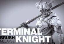 Terminal Knight ZBrush Timelapse