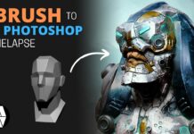 ZBrush to Photoshop Timelapse – ‘Alien Warrior’ Bust Concept