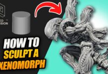 How I Sculpted an Alien Masterpiece in Zbrush! (Time-Lapse)