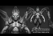 AlienOutlaws 3 Zbrush Creature and Hardsurface Sculpting Process