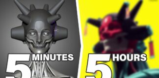 I created a nerve wrecking experimental Artwork in 3D – ZBrush & Cinema4D 3D modeling timelapse