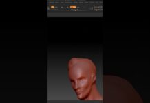 Blender And Zbrush Sclupture #shorts #blender #zbrush #substancepainter