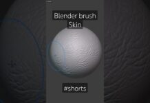 blender brush skin #shortvideo #3d #artstation #blender #blender3d #zbrush #shorts