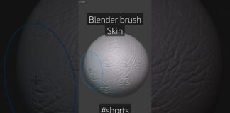 blender brush skin #shortvideo #3d #artstation #blender #blender3d #zbrush #shorts