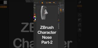 ZBrush – Character Nose #nose #zbrush #3dmodeling #sculpting #shorts @SergeWorks 