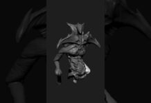 com4_0131 | Zbrush Timelapse | #zbrush #3dmodeling #3d #character #creature #shorts