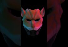 Финалочка! Готовая маска лиса! 🦊🦊 #art #timelapse #zbrush #model #mask #fox