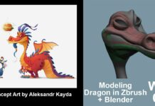 Modeling Dragon in ZBrush WIP 04