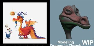 Modeling Dragon in ZBrush WIP 04