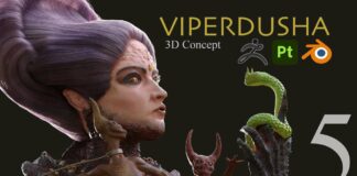 Viperdusha Hair #zbrush #blender