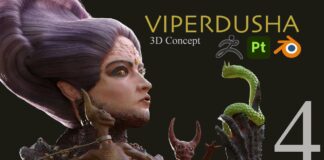 Viperdusha Texturing #zbrush #blender