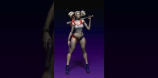 Harley Quinn for 3D printing #3dprinting #zbrush #batman #joker #dccomics #3d #dc #cartoon