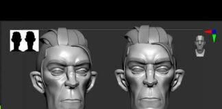 MALE STYLIZED HEAD IN ZBRUSH 02