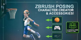Posing a Custom ZBrush Character in Character Creator, WITH custom and library accessories!