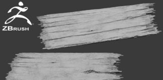 Sculpting Wooden Plank in Zbrush | Timelapse