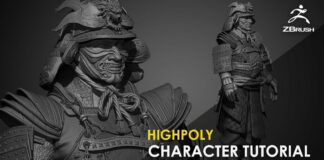 Samurai Character Sculpting Tutorial in Zbrush 2019 Highpoly / Trailer