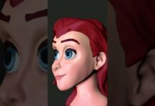 zbrush sculpting process – Red-Haired Princess #zbrush #pixologic #princess