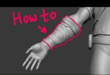 Как сделать тканевую обмотку в Zbrush