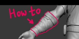 Как сделать тканевую обмотку в Zbrush