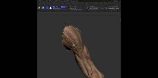 3D zbrush Arm texture {polypaint} timelapse #zbrush #sculpting #3d #arm #ai #shorts #short