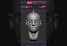 20 Minutes Sculpting process… #anatomy #art #zbrush