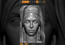 Sculpt women Head in zbrush #art #sculpture #zbrush #3d #anatomy