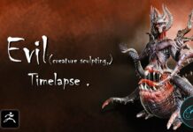 ZBRUSH TIMELAPSE _ EVIL SCULPTING ,