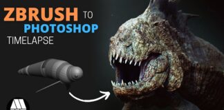 ZBrush to Photoshop Timelapse – ‘Sea Creature’ Concept