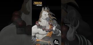 КОНЬ-МОНАХ #short #shorts #zbrush #character #artstation #3dartist