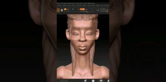 3D character creation in Zbrush, Personagem 3d #3d #zbrush #3dmodeling #sculpture #shorts