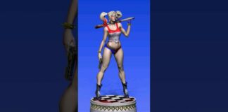 Harley Quinn for 3D #harleyquinn #3dprinting #zbrush #comics #dc #dccomics #batman #superman #joker