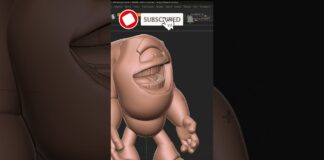 Monster 3d model zbrush #3d #3dprinting #zbrush #shorts #viral