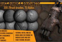 Rust Bumps and Roughness Brushes for ZBrush