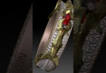 ZBRUSH Jewelry ring 3D model #zbrush #ring #jewellery #3ddesign #pixologic #silver #3dmodel