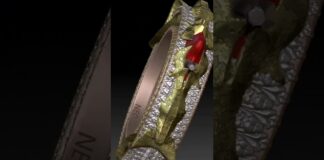 ZBRUSH Jewelry ring 3D model #zbrush #ring #jewellery #3ddesign #pixologic #silver #3dmodel